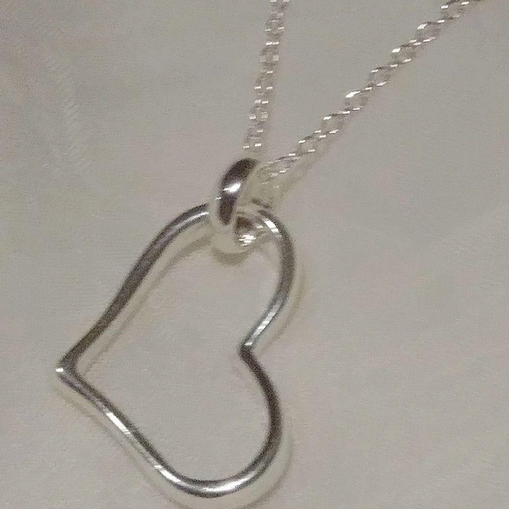 .925 Hollow Heart Necklace